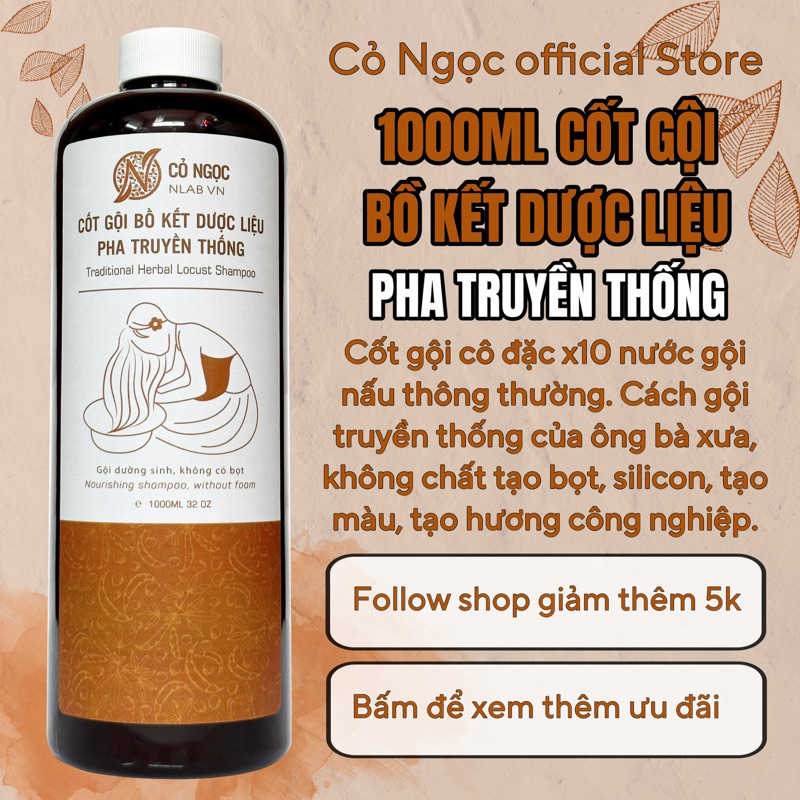 1000ML CỐT GỘI BỒ KẾT DƯỢC LIỆU CÔ ĐẶC, NẤU THỦ CÔNG, GIẢM RỤNG, KÍCH MỌC TÓC, NHANH DÀI, SẠCH GÀU