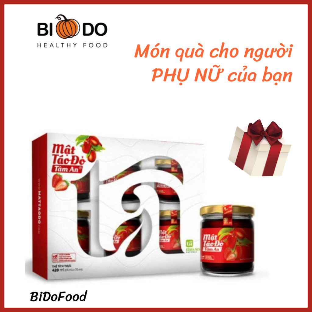 Mật Táo Đỏ Dâu Tâm An 70ml - Bí Đỏ Food - Điều Hòa Khí Huyết Cân Bằng Nội Tiết Tố