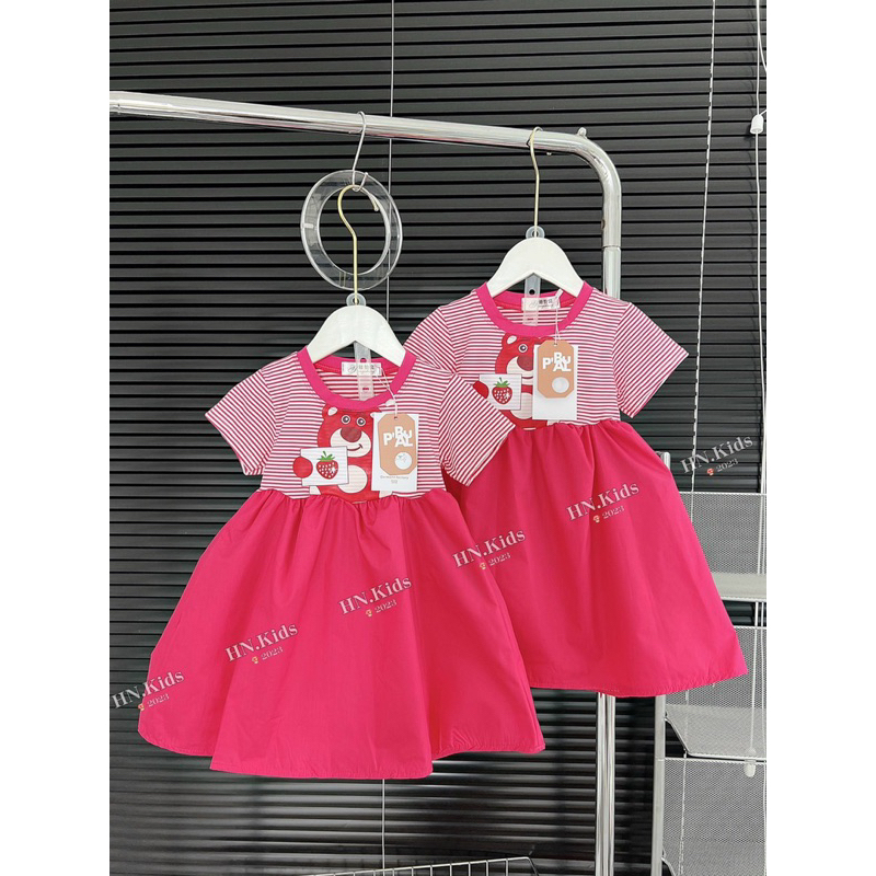 Đầm thun gấu dâu 90k