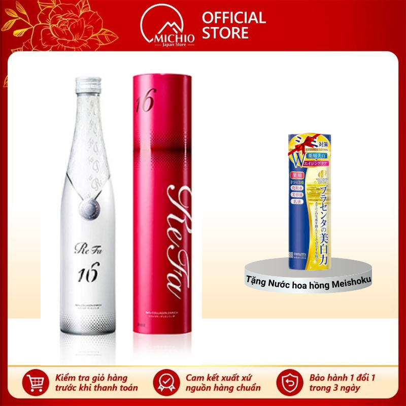 Collagen Refa Enrich 16 nước uống collagen đẹp da ngừa lão hóa Nhật Bản 480ml