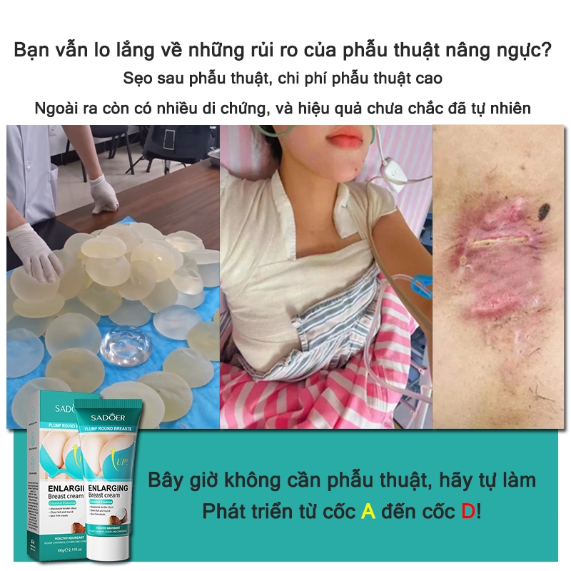 Kem nâng ngực Nâng ngực Kem massage 60g Thắt chặt ngực Ngăn ngừa vú chảy xệ nhanh chóng ngăn ngừa các vấn đề về tuyến
