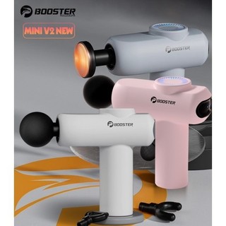 Súng massage cầm tay Booster Boluojun MINI V2 New - 7 đầu massage, có thêm 1 đầu nóng, 3 miếng dán dược liệu