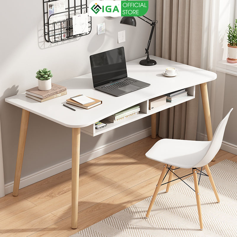 Bàn làm việc IGA có ngăn để đồ đa năng phong cách Nordic GP185