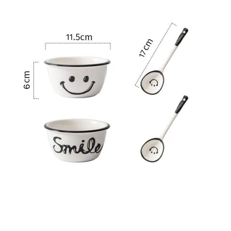 Set 2 Bát Tặng Kèm 2 Thìa Smile