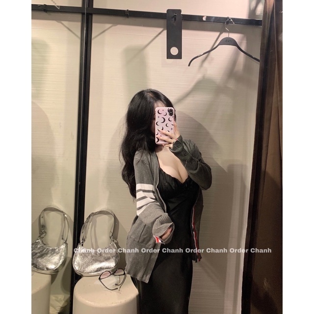 Áo Cardigan Thom Len Hoạ Tiết Bốn Sọc siêu Xinh