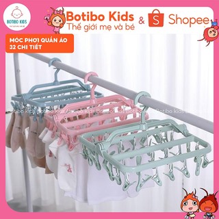 Móc phơi 32 chi tiết - móc phơi quần áo cho bé yêu botibo kids