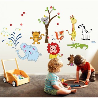 Decal dán tường thú 05 ( 1m6*1m4) BOTIBO KIDS