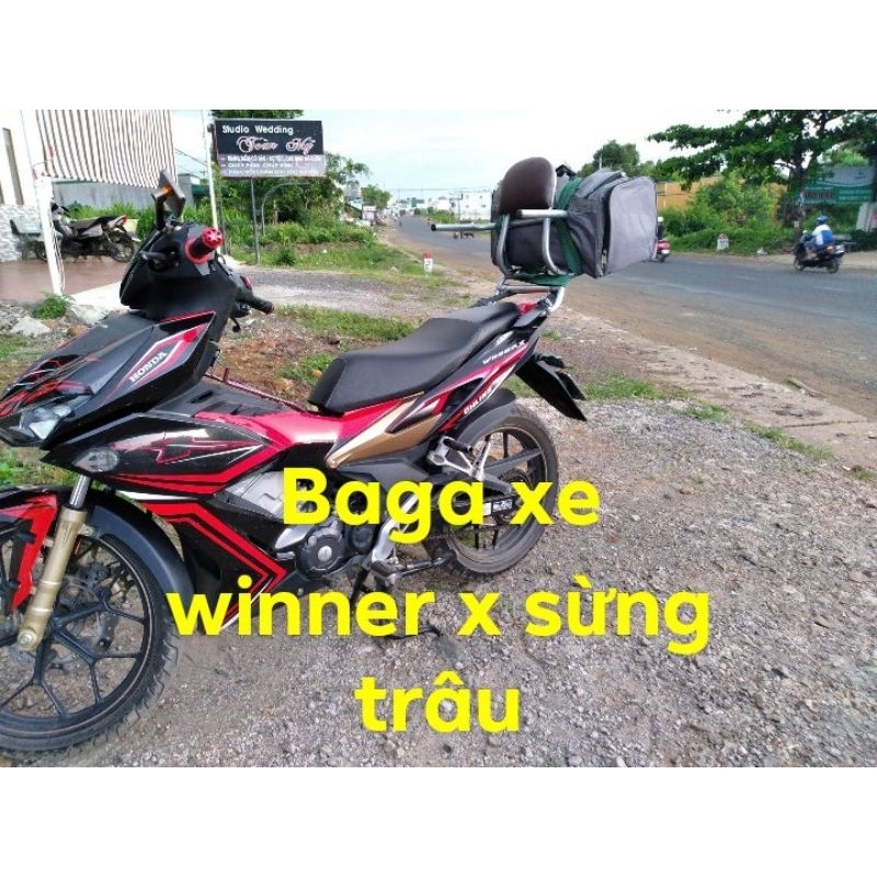 Cổ dê tốt và rất Bền,Baga phượt lắp cho xe winner x sừng trâu, lưu ý cản Rin đúng mẫu xe của mình lắp mới khớp