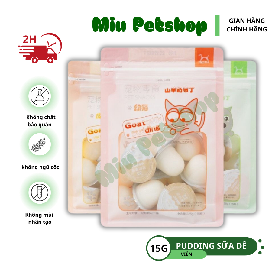 Pudding sữa dê cho mèo bổ sung canxi, dinh dưỡng - 1 viên