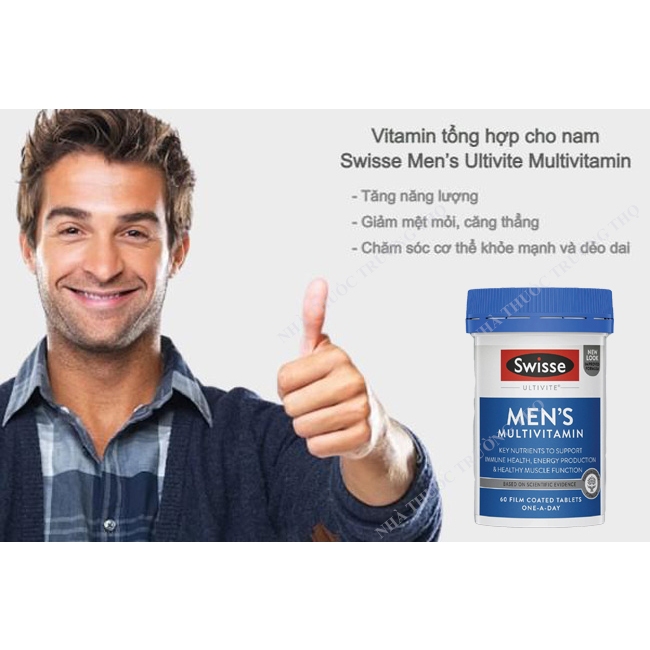 Viên Bổ Sung Vitamin Tổng Hợp Cho Nam, Nữ - Swisse Men’s/Women's Ultivite Multivitamin - nội địa Úc