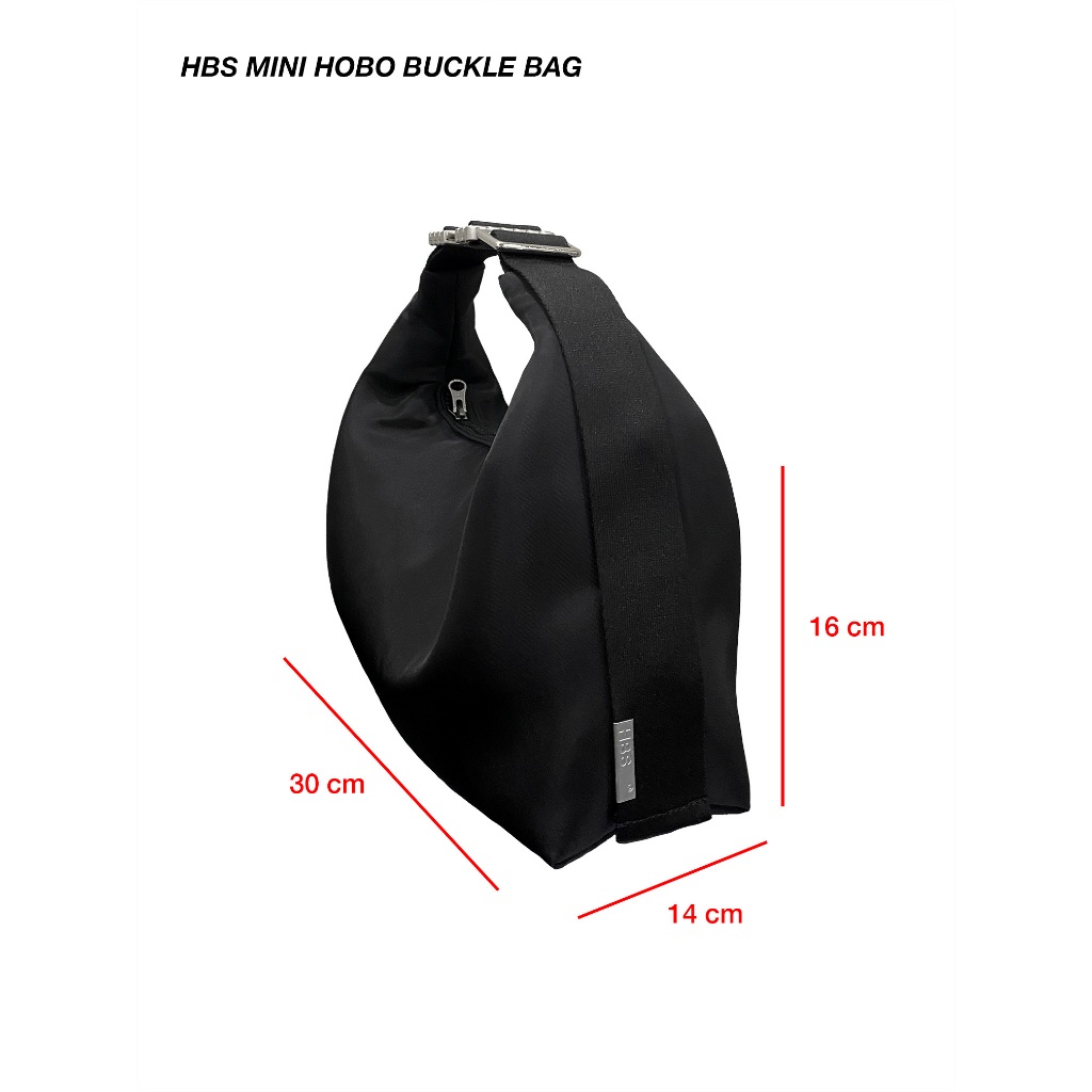 Túi đeo vải polyester HBS Mini Hobo Buckle Bag