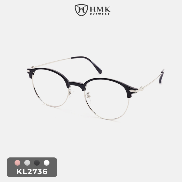 Gọng Kính Kim Loại Dáng Oval HMK - KL2736