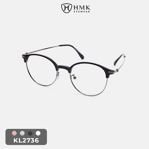 Gọng Kính Kim Loại Dáng Oval HMK - KL2736