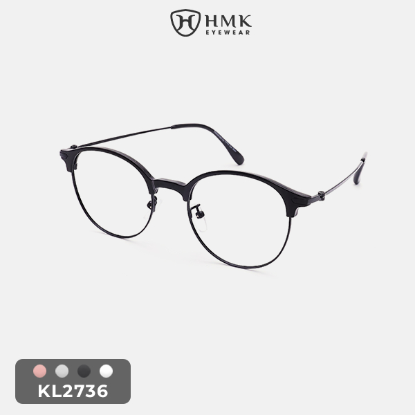 Gọng Kính Kim Loại Dáng Oval HMK - KL2736
