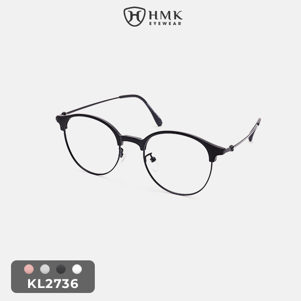 Gọng Kính Kim Loại Dáng Oval HMK - KL2736