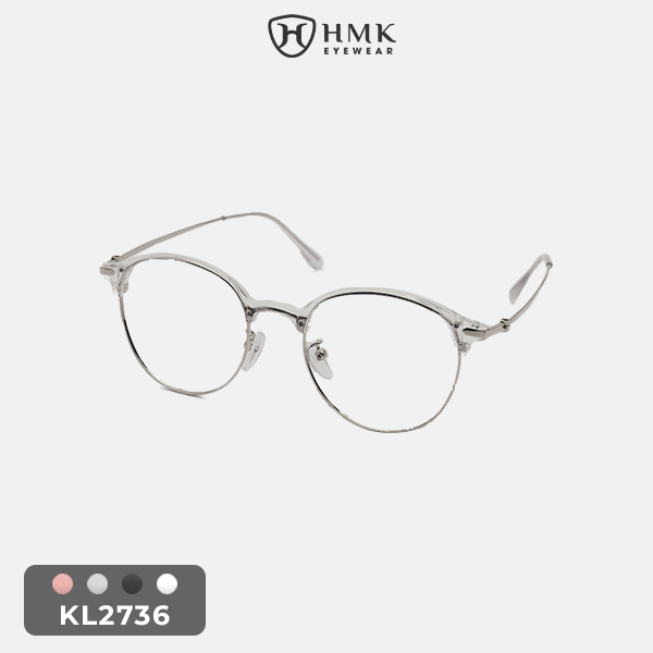 Gọng Kính Kim Loại Dáng Oval HMK - KL2736