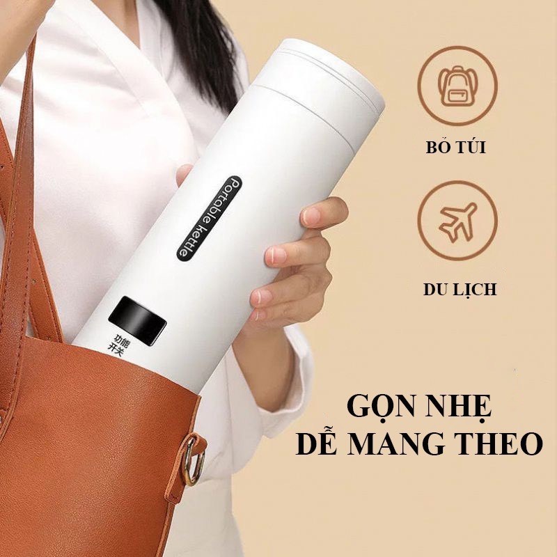 Bình đun nước siêu tốc mini du lịch ICE bình nước bệnh viện đa năng tự ngắt khi sôi - B24