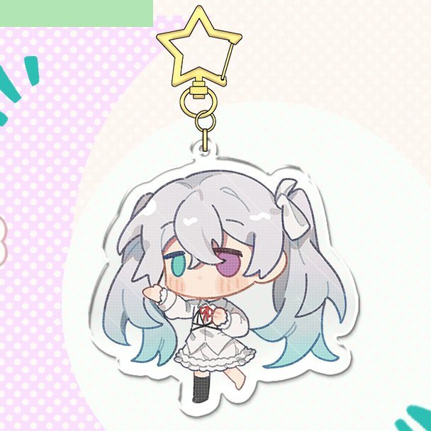 Móc khóa in hình MIKU HATSUNE v1 keyring mica acrylic in hình anime chibi xinh xắn quà tặng độc đáo dễ thương