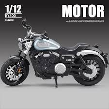 Mô hình đồ chơi tĩnh siêu xe phân khối lớn BENDA GINGERLLA 300 tỷ lệ 1:12 bằng hợp kim cao cấp có âm thanh và đèn Led