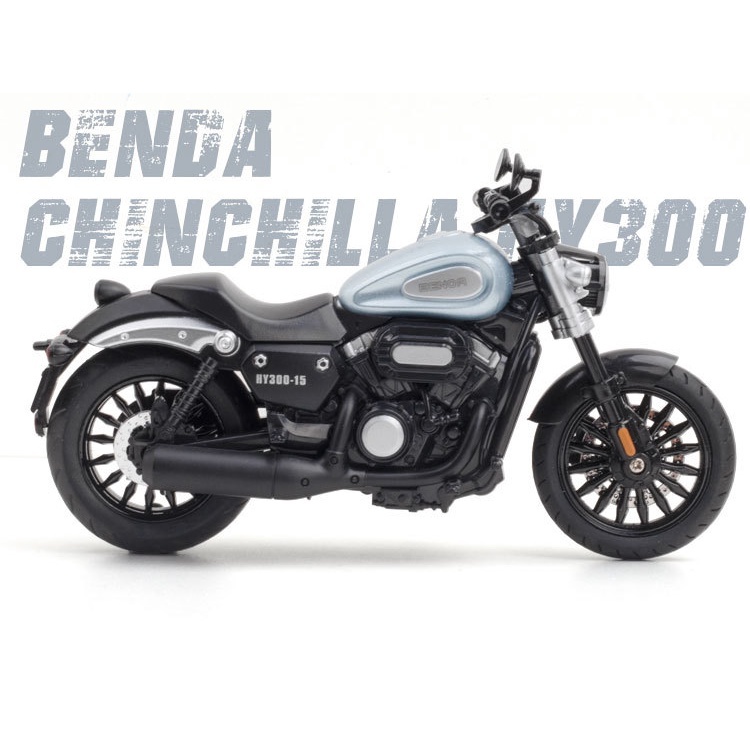 Mô hình đồ chơi tĩnh siêu xe phân khối lớn BENDA GINGERLLA 300 tỷ lệ 1:12 bằng hợp kim cao cấp có âm thanh và đèn Led