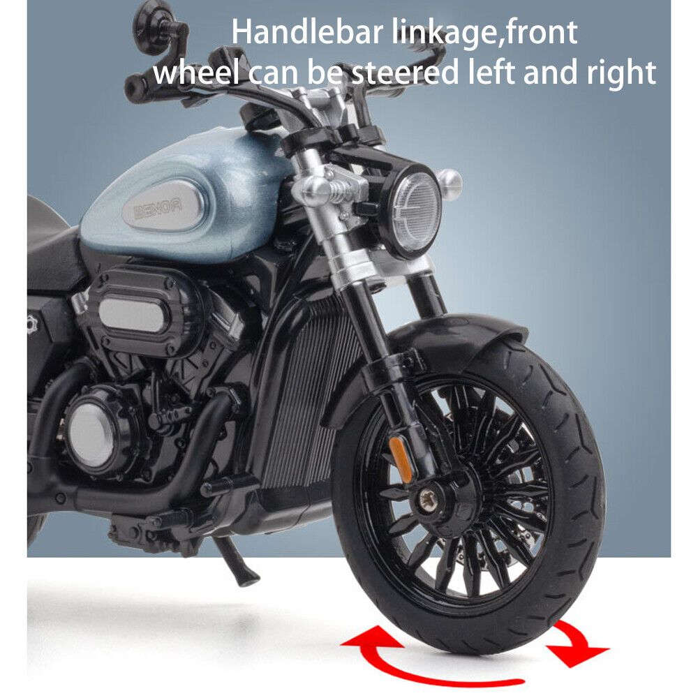 Mô hình đồ chơi tĩnh siêu xe phân khối lớn BENDA GINGERLLA 300 tỷ lệ 1:12 bằng hợp kim cao cấp có âm thanh và đèn Led