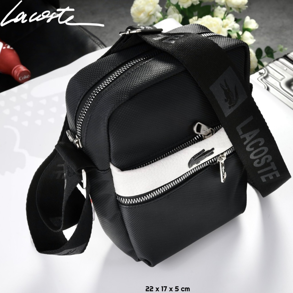 TÚI MINI ĐEO CHÉO  LACT  FULL HỘP LACOSTE ,Size  26cm x 20cm x 9cm  • Chất liệu da si chống nước 100%