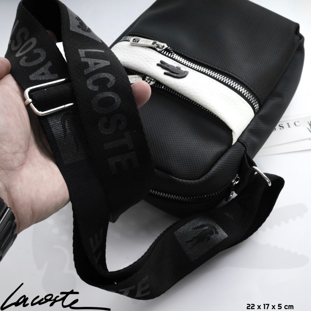 TÚI MINI ĐEO CHÉO  LACT  FULL HỘP LACOSTE ,Size  26cm x 20cm x 9cm  • Chất liệu da si chống nước 100%