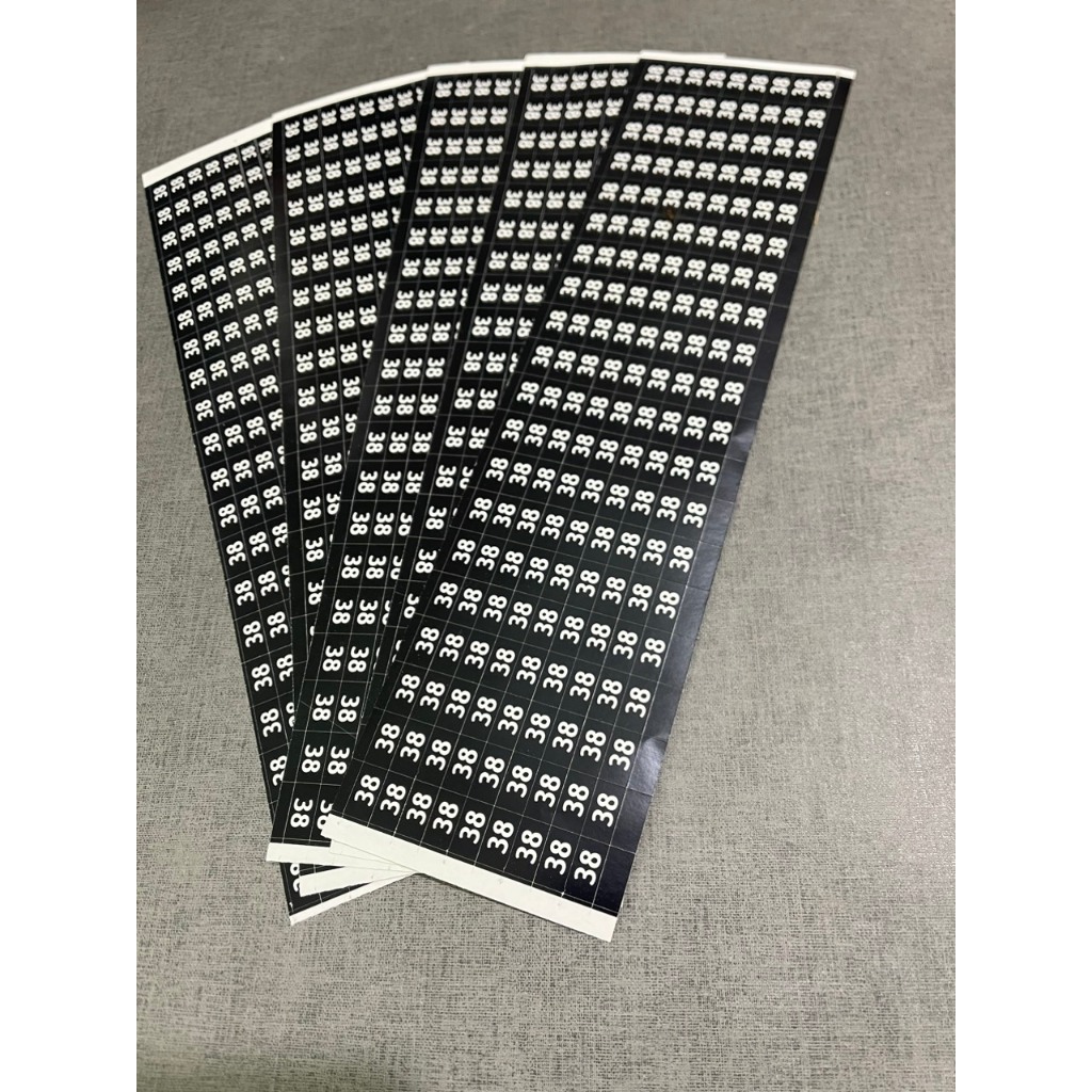 Miếng tem dán size giày dép