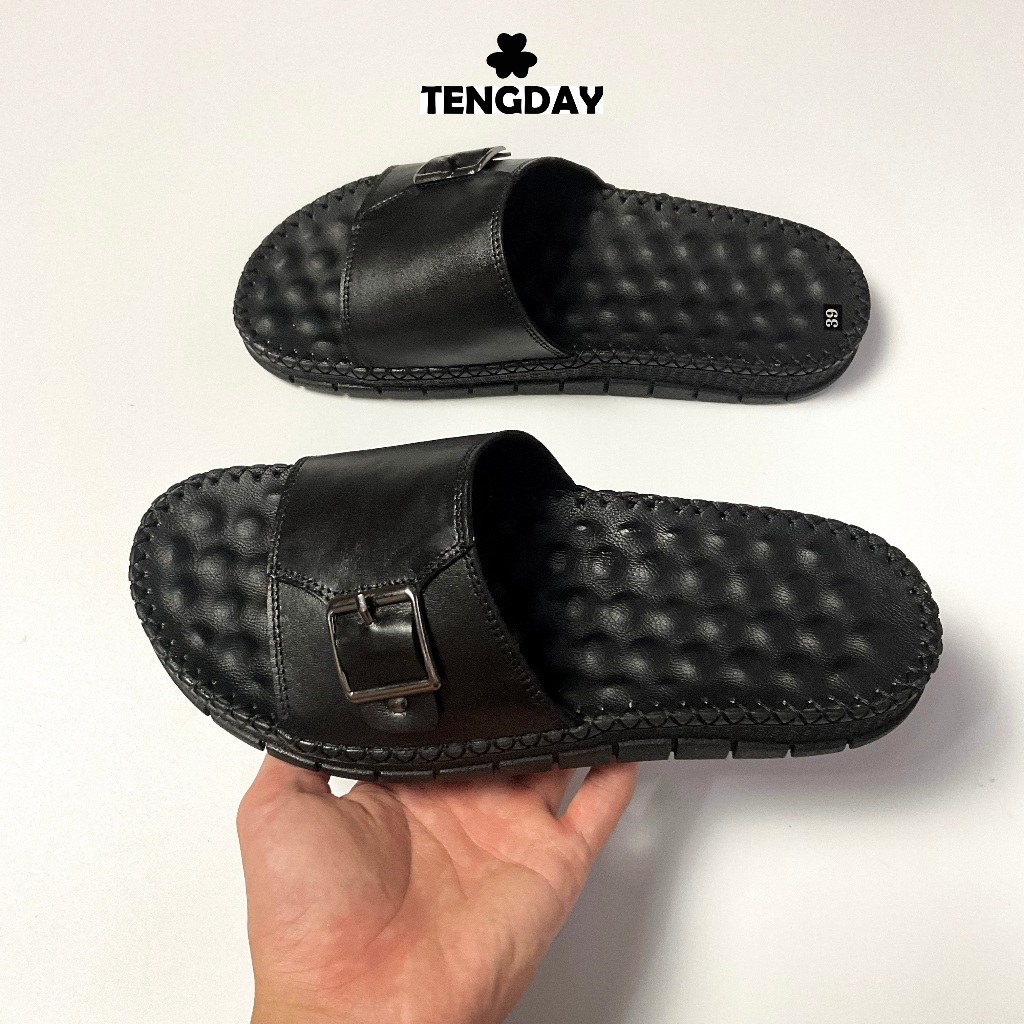 Dép Doctor Dành Cho Nam Nữ, Full Da Bò, Full Khâu Chỉ, Đế Đúc Cao Su êm Chân - Tengday Vietnam