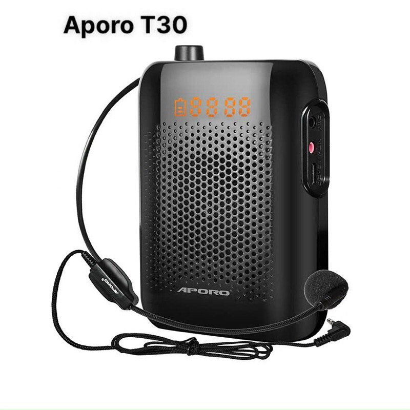 Loa trợ giảng APORO T30 2.4G  không dây Micro hạt đậu, âm thanh to rõ ràng