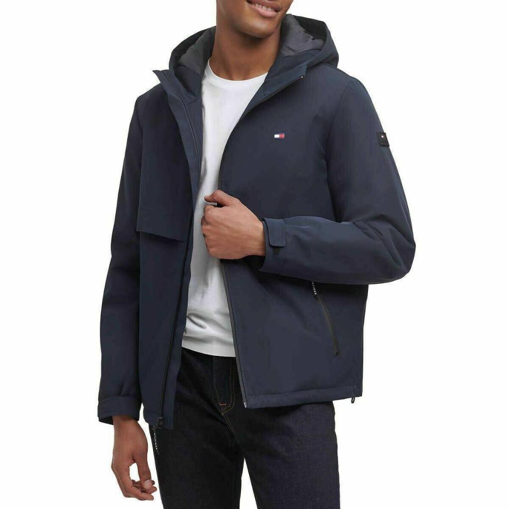 Áo khoác mũ Tommy.Hilfiger vải chống nước