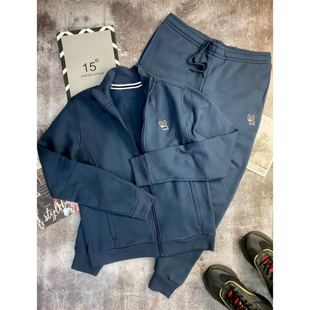 Bộ nỉ Nam Paul Thomas logo thêu dáng slimfit