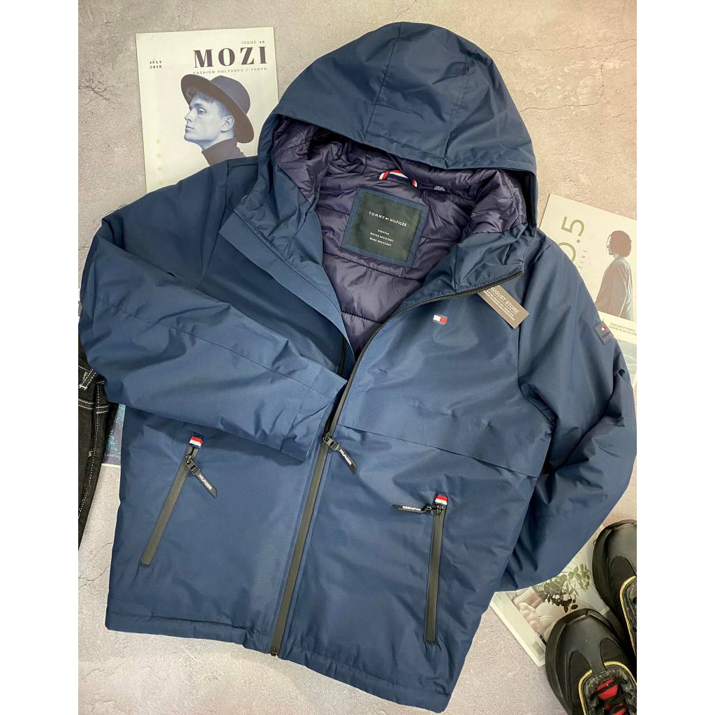 Áo khoác mũ Tommy.Hilfiger vải chống nước