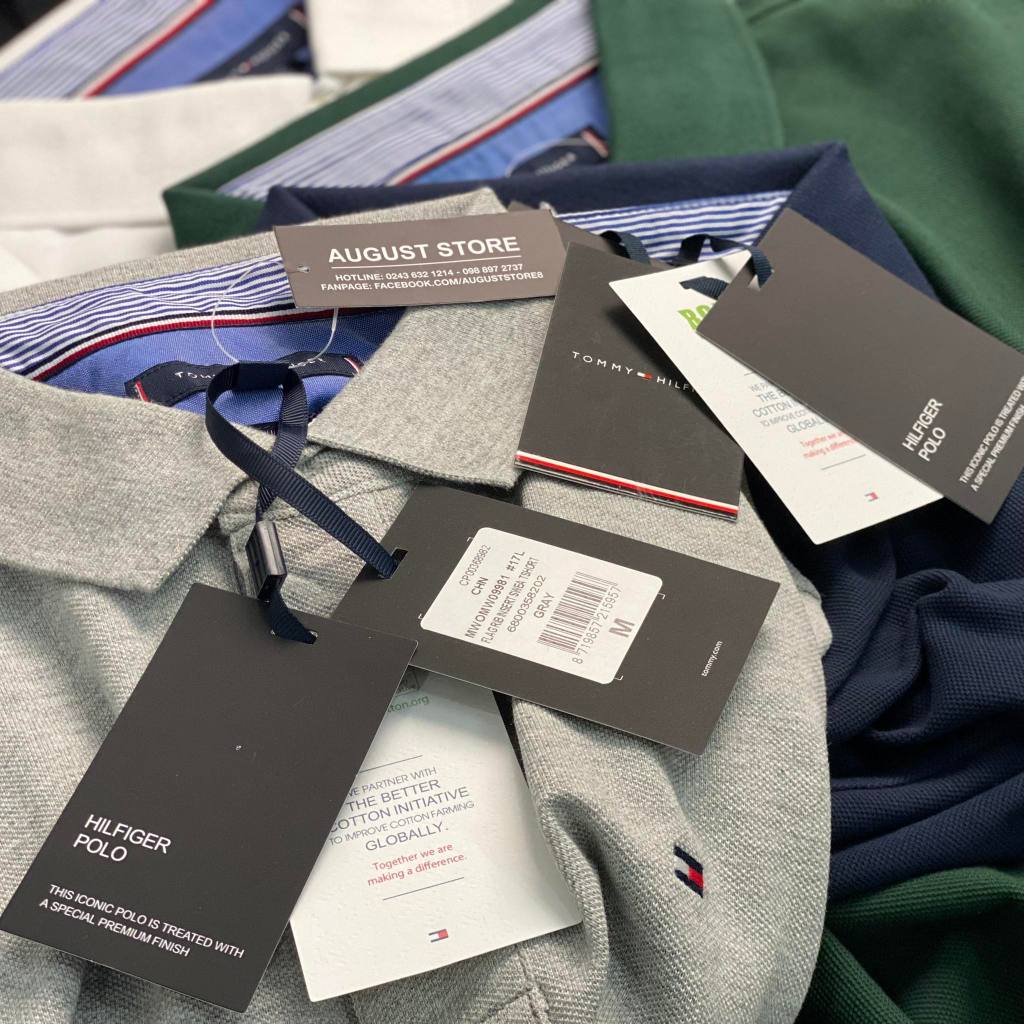 Polo dài tay Tom.my Hil.figer logo ngực slimfit