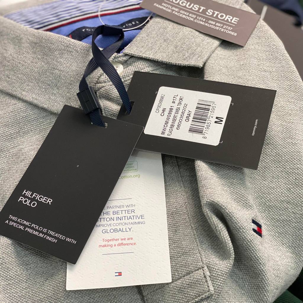 Polo dài tay Tom.my Hil.figer logo ngực slimfit
