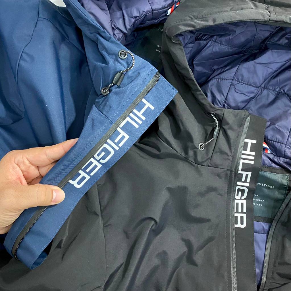 Áo khoác mũ Tommy.Hilfiger vải chống nước
