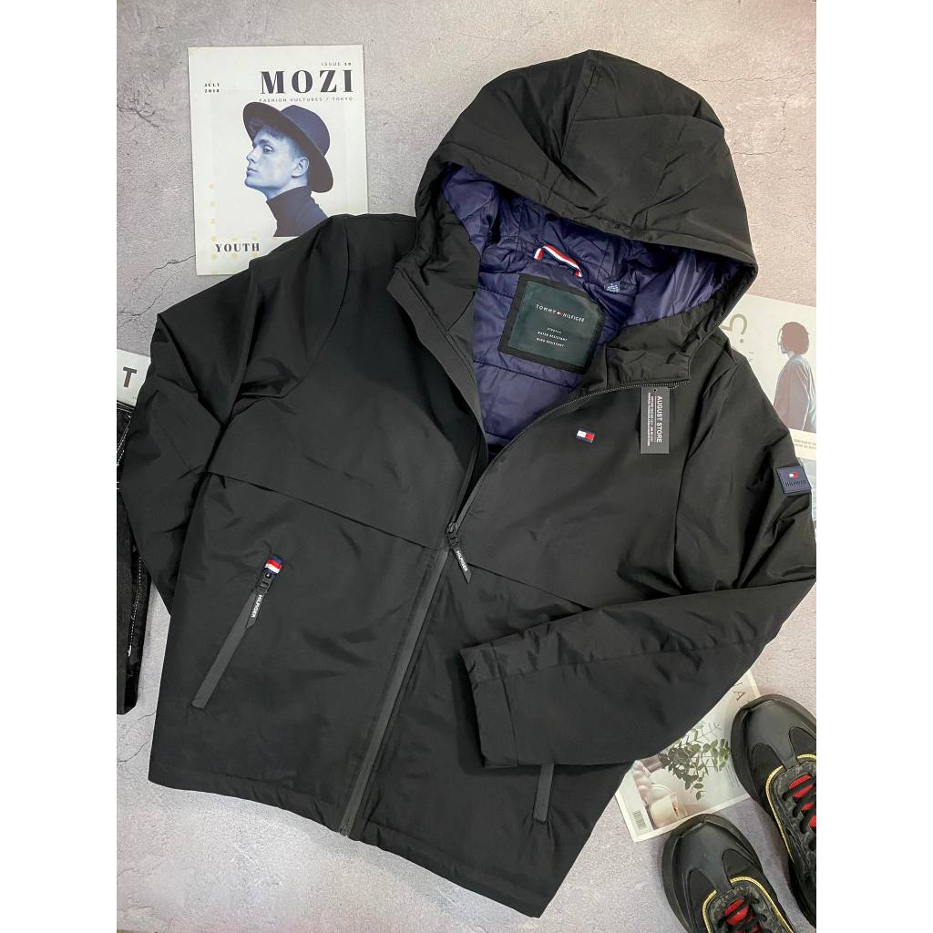 Áo khoác mũ Tommy.Hilfiger vải chống nước