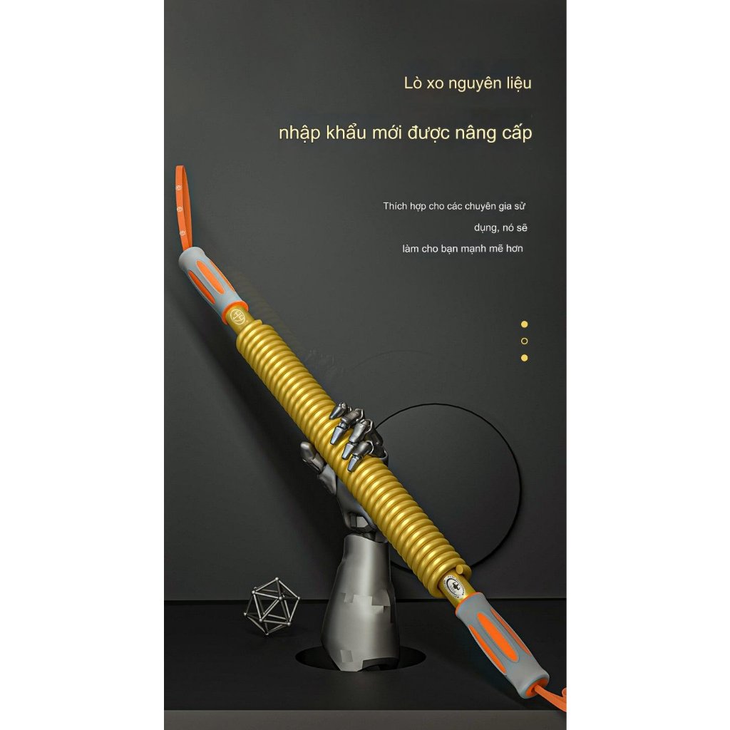 Gậy bẻ lò xo tập cơ tay 30kg, 40kg, 50kg, 60kg, 70kg, 80kg, 90kg, 100kg Hàng Xịn Nhập Khẩu + Tặng Túi Đựng