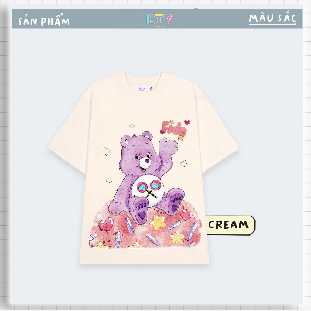 Áo thun Local Brand GẤU CARE IGU UNISEX,Áo Phông Chất Cotton Phong Cách Hàn Quốc.