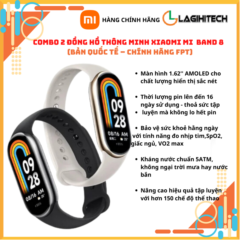 Đồng Hồ Thông Minh Xiaomi Mi Band 8 - Chính Hãng FPT