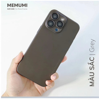 ( Xám gray ) IPhone 15 Pro max , 15 Pro , 15 , 15 Plus Ốp Memumi 0.3mm siêu mỏng