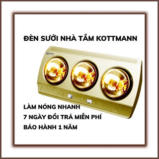 Đèn sưởi nhà tắm treo tường 2 bóng - 3 bóng cao cấp kotmann