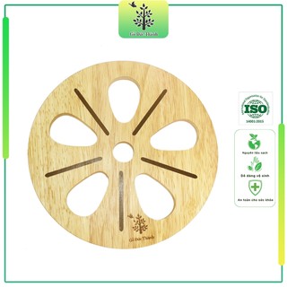 Đế lót nồi hình hoa | gỗ đức thành 09711 | tiện dụng/chắc chắn/chịu nhiệt