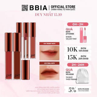 Son Kem Lì Bbia Last Velvet Lip Tint Version 5 (5 màu) 5g Bbia Official Store