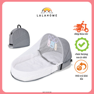 Nôi gấp gọn cho bé kèm đồ chơi, Nôi nằm chung giường sơ sinh, Nôi nệm di động mang đi