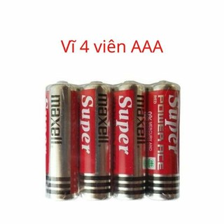 Vĩ 4 viên Pin AAA super maxell