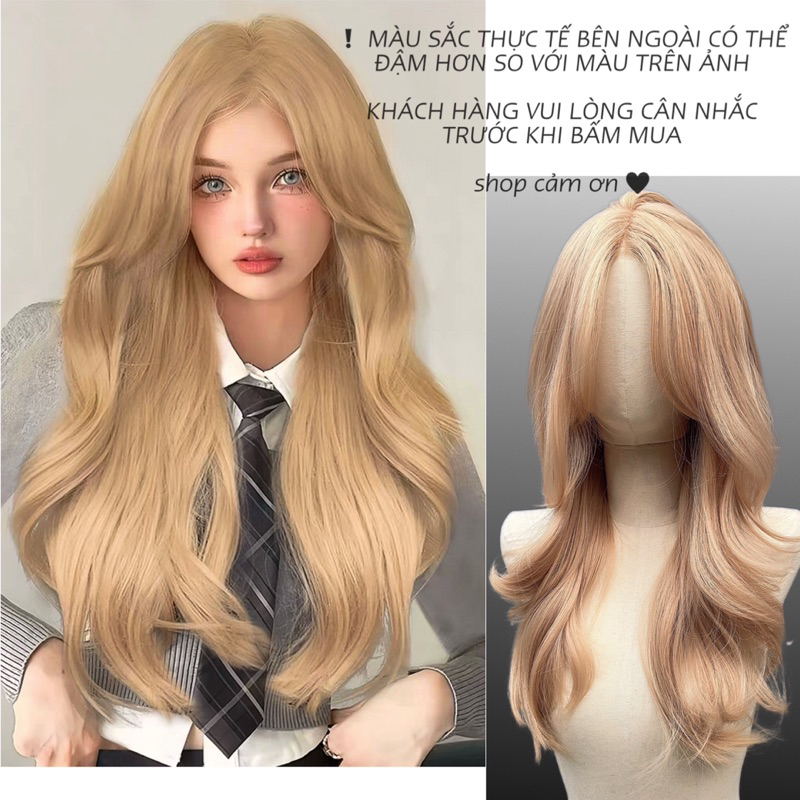 Tóc giả SIÊU DA ĐẦU lưới T - XOĂN LAYER 2 mái bay
