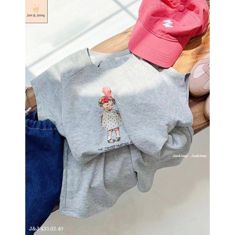 Set bộ Jam&Jenny cotton 4 chiều áo thun quần short bé gái
