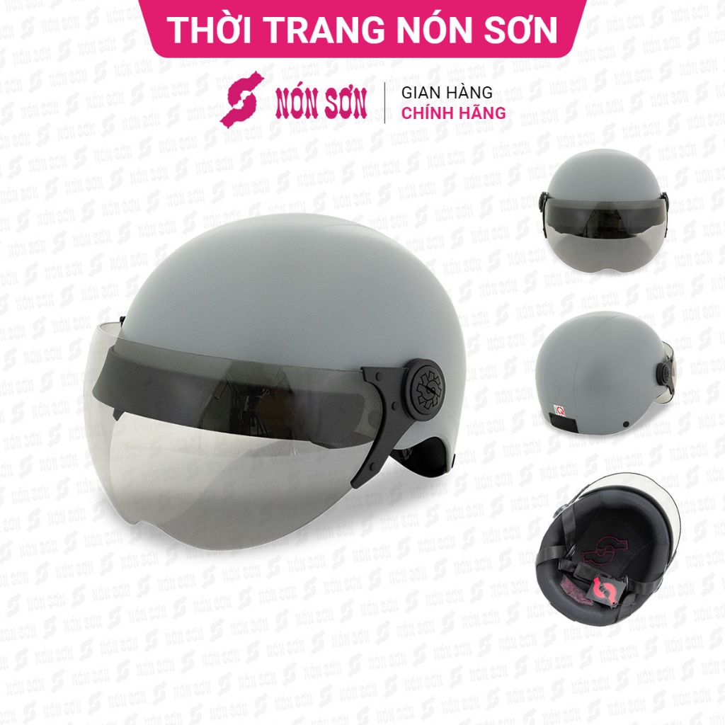 Mũ bảo hiểm nửa đầu có kính chính hãng NÓN SƠN-KT-XM179