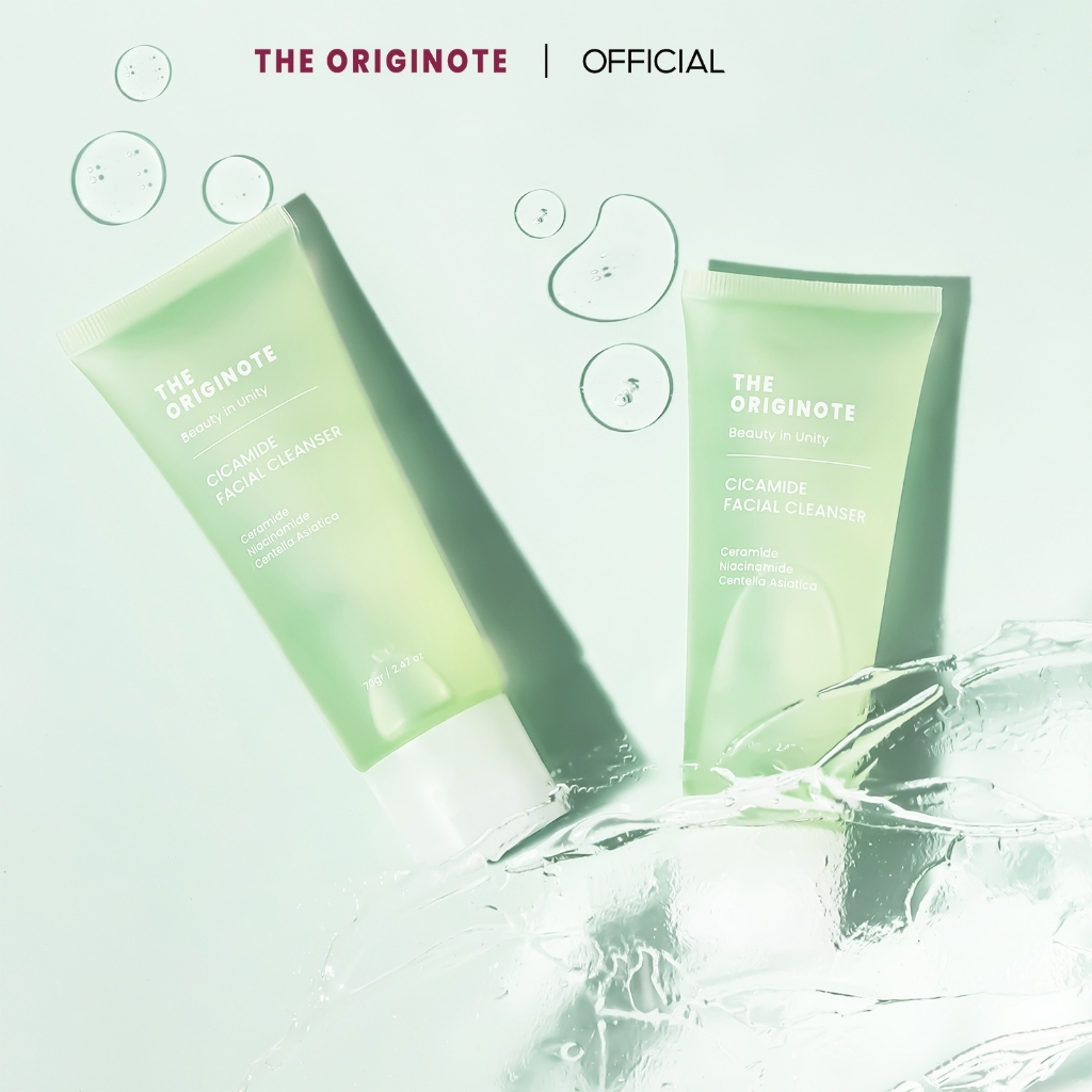 Sữa rửa mặt sáng da The Originote Cicamide Facial Cleanser với Ceramide Niacinamide và chiết xuất rau má 70gr 7621